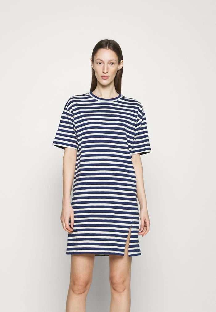 THE SLUB DRESS LABEL - Jersey dress - white/blue Rag & Bone THE SLUB DRESS LABEL - Jersey Dress - White/blue -US rag & bone Sales shop 0ae3415d22f540e59b8c0ff536fdfdac