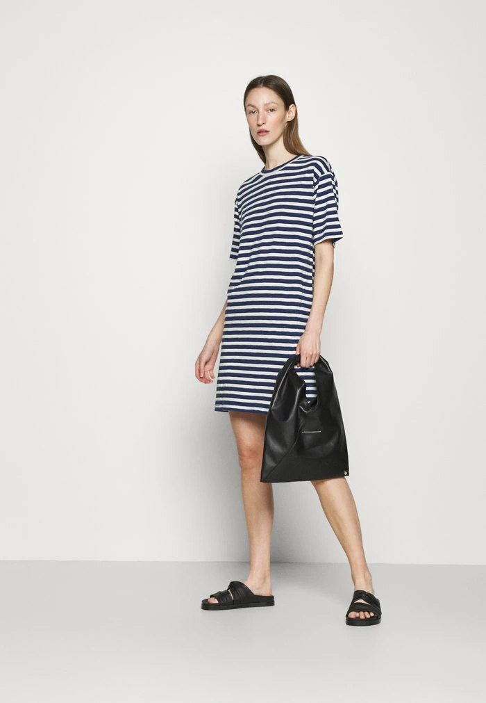 THE SLUB DRESS LABEL - Jersey dress - white/blue Rag & Bone THE SLUB DRESS LABEL - Jersey Dress - White/blue -US rag & bone Sales shop 10291122b53c424dbe4d49620dd7bc01