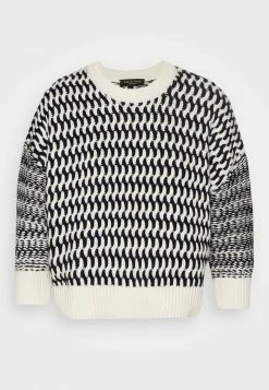 Rag & Bone QUINN CREW LABEL - Jumper - Black/multi -US rag & bone Sales shop 16aae0be233e4bcd84943c7d0b518d4e