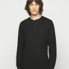 Rag & Bone CLASSIC HENLEY - Long Sleeved Top - Black -US rag & bone Sales shop 16eab6a84582431497a6f95922fa2d0a