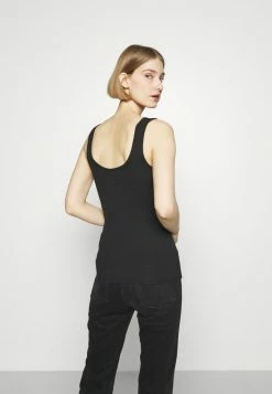 Rag & Bone THE ESSENTIAL SCOOP NECK TANK LABEL - Top - Black -US rag & bone Sales shop 1e28d9e1c0924fab963f2832a384d9ae