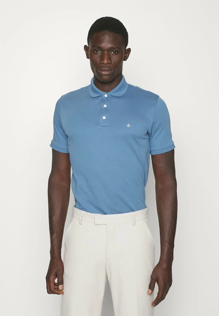 INTERLOCK - Polo shirt - blue Rag & Bone INTERLOCK - Polo Shirt - Blue -US rag & bone Sales shop 219b3ab57ce4485890fe972dc6136e7e