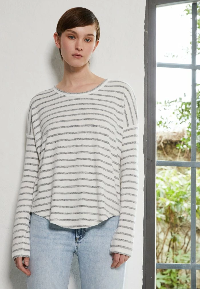 THE KNIT STRIPED LABEL - Long sleeved top - white/grey Rag & Bone THE KNIT STRIPED LABEL - Long Sleeved Top - White/grey -US rag & bone Sales shop 2772eefacfed4222810705914d2b24ec
