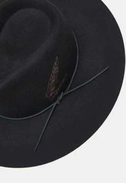 Rag & Bone KACY FEATHER FEDORA - Hat - Black -US rag & bone Sales shop 2a8615add78740c7908ecc055145e08d