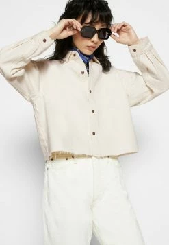 Rag & Bone CROP OVERSIZED SHIRT - Button-down Blouse - Ecru 7 Rag & Bone CROP OVERSIZED SHIRT - Button-down Blouse - Ecru -US rag & bone Sales shop 31368d4f72ba402c93c015eb19b2a5a0