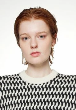 Rag & Bone QUINN CREW LABEL - Jumper - Black/multi -US rag & bone Sales shop 349427c93c104897bfce7e4168a744d0