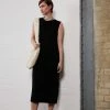Rag & Bone THE KNIT MUSCLE MIDI DRESS WHITE LABEL - Maxi Dress - Black