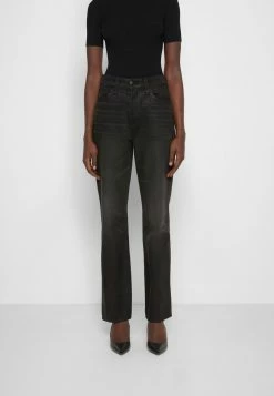 Rag & Bone ALEX HIGH-RISE - Straight Leg Jeans - Worn Black -US rag & bone Sales shop 3d64c257ef814cb387e90072a6c317e1