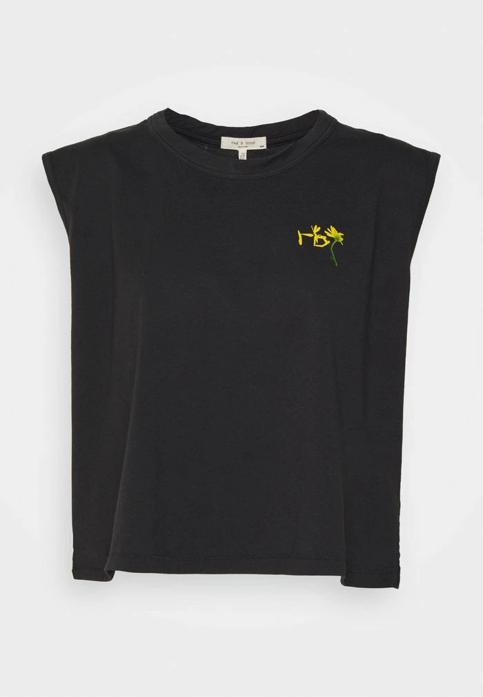 FLORAL CROPPED MUSCLE - Print T-shirt - black Rag & Bone FLORAL CROPPED MUSCLE - Print T-shirt - Black -US rag & bone Sales shop 3dcaafba7a6548f0a7eb8e082c9960cd