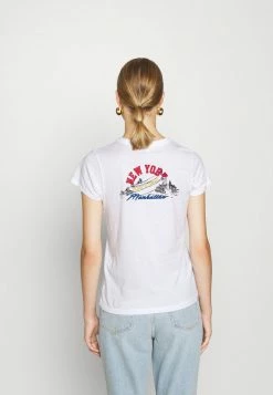 Rag & Bone HOT DOG TEE LABEL - Print T-shirt - White