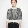 Rag & Bone QUINN CREW LABEL - Jumper - Black/multi -US rag & bone Sales shop 43e0fc646815435eb2ef1ab1e8068227