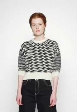Rag & Bone QUINN CREW LABEL - Jumper - Black/multi