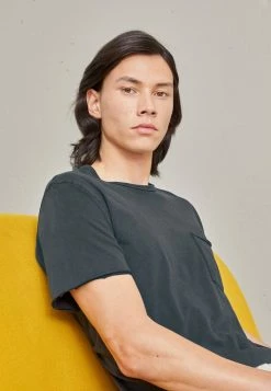 Rag & Bone MILES TEE IN PRINCIPLE - Basic T-shirt - Darkgrey -US rag & bone Sales shop 4c10d90b52d54493939590f622b70a38