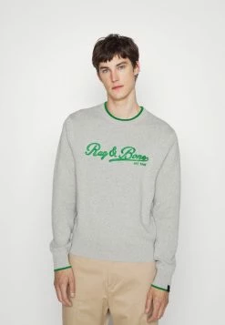 Rag & Bone VARSITY GRAPHIC CREW - Jumper - Grey -US rag & bone Sales shop 51e77b9f16b34ffaa3a88e5760f646a4