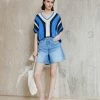 Rag & Bone JOLIE SLEEVELESS - Print T-shirt - Blue -US rag & bone Sales shop 52c90777dc1b4ed2b5d6e6f60722865a