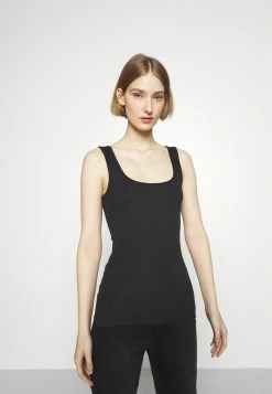 Rag & Bone THE ESSENTIAL SCOOP NECK TANK LABEL - Top - Black