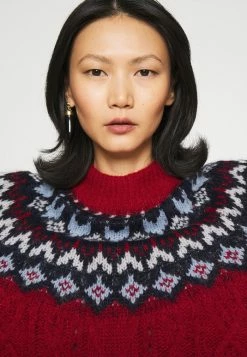 Rag & Bone WILLOW FAIRISLE CREW BLACK LABEL - Jumper - Redmult -US rag & bone Sales shop 5a2fffc8717a45d0bfaf7ccee83fc6b3