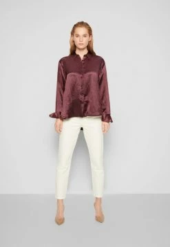 Rag & Bone ELIAS SHIRT - Button-down Blouse - Burgundy -US rag & bone Sales shop 6a5af9ac2f1e403ea9e8bd27bebe33cf