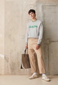 Rag & Bone VARSITY GRAPHIC CREW - Jumper - Grey