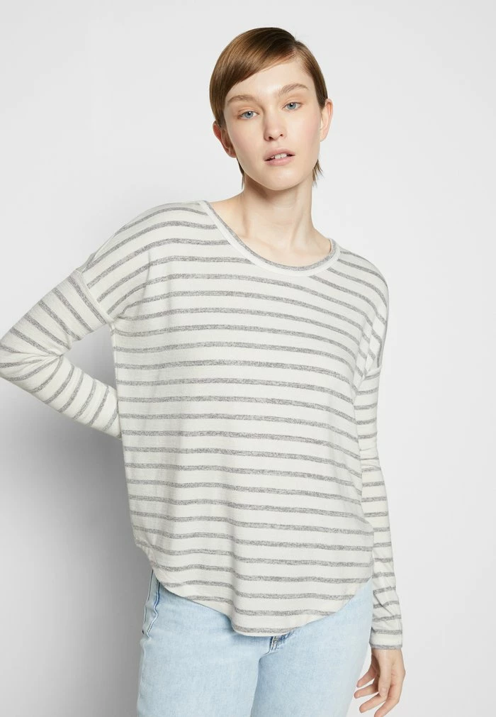 THE KNIT STRIPED LABEL - Long sleeved top - white/grey Rag & Bone THE KNIT STRIPED LABEL - Long Sleeved Top - White/grey -US rag & bone Sales shop 7db8c8954c1743d1aa63db694e4519ce