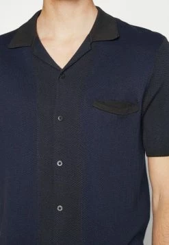 Rag & Bone HERRINGBONE SNAP FRONT AVERY - Shirt - Black/navy -US rag & bone Sales shop 7f1c8cce43254821a38834e609894641