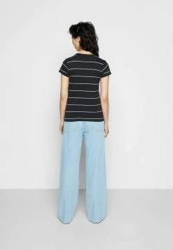 Rag & Bone THE STRIPE TEE LABEL - Print T-shirt - Blackmult -US rag & bone Sales shop 8e50455e129c421792f880b5ad5ea97d