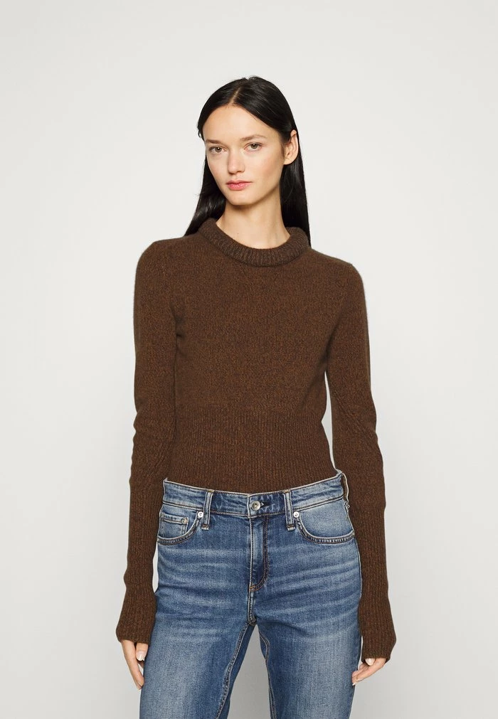 PIERCE SLIM CREW - Jumper - dark brown Rag & Bone PIERCE SLIM CREW - Jumper - Dark Brown -US rag & bone Sales shop 9a71ce88afff44b29d7c364ab56c0198