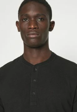 Rag & Bone STANDARD HENLEY - Basic T-shirt - Black -US rag & bone Sales shop a1876e5554b048cb9663d36cdd272581