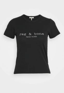 Rag & Bone LOGO BABY TEE - Print T-shirt - Black -US rag & bone Sales shop a48f31743f1a4001a4ecd565cc596e7d