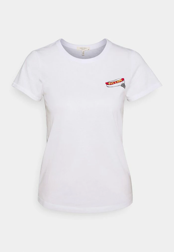 HOT DOG TEE LABEL - Print T-shirt - white Rag & Bone HOT DOG TEE LABEL - Print T-shirt - White -US rag & bone Sales shop a90e659b2cfe4c8cbb9a3994653c16b7