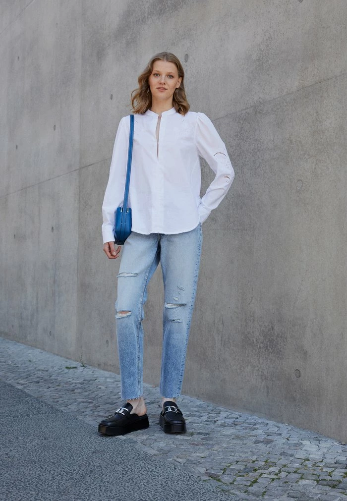 JADE BLOUSE - Blouse - white Rag & Bone JADE BLOUSE - Blouse - White -US rag & bone Sales shop aceba2442a234e208fc54a637ecaa77b