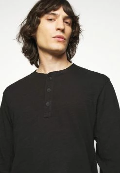 Rag & Bone CLASSIC HENLEY - Long Sleeved Top - Black -US rag & bone Sales shop b2f0bb599e75451397dd01a9b94ed2c4