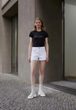 Rag & Bone LOGO BABY TEE - Print T-shirt - Black