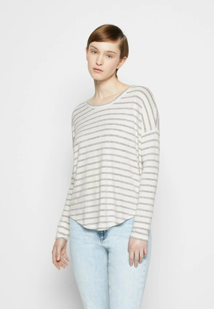 THE KNIT STRIPED LABEL - Long sleeved top - white/grey Rag & Bone THE KNIT STRIPED LABEL - Long Sleeved Top - White/grey -US rag & bone Sales shop b54ad73327f0405db0203a6e03062781