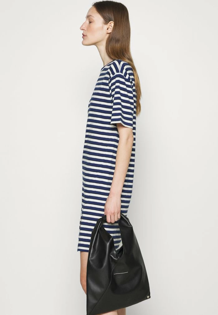 THE SLUB DRESS LABEL - Jersey dress - white/blue Rag & Bone THE SLUB DRESS LABEL - Jersey Dress - White/blue -US rag & bone Sales shop b5b8f8848edf4ffe84bdac309d4dcd60