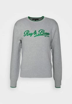 Rag & Bone VARSITY GRAPHIC CREW - Jumper - Grey -US rag & bone Sales shop bb8457b3eb344f499fea56e1c6624961