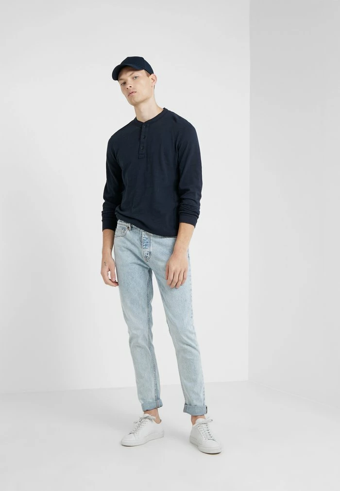 CLASSIC HENLEY - Long sleeved top - deep navy Rag & Bone CLASSIC HENLEY - Long Sleeved Top - Deep Navy -US rag & bone Sales shop bc33553b8f9740d7970cda7b49aa290d
