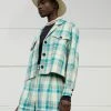 Rag & Bone JESSIE PLAID SHIRT JACKET BLACK LABEL - Summer Jacket - Green