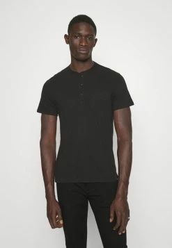 Rag & Bone STANDARD HENLEY - Basic T-shirt - Black -US rag & bone Sales shop c9f4f72b199943e38c1e0783a77d0412