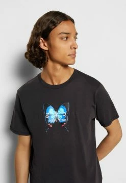 Rag & Bone CITY BUTTERFLY - Print T-shirt - Black -US rag & bone Sales shop d128fbd9be874d5793bdcd4a891f1b1a