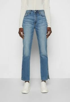 Rag & Bone NINA HIGH RISE CIGARETTE SLIT WHITE LABEL - Slim Fit Jeans - Blue Denim -US rag & bone Sales shop d3aa1e8348cf4918b1cffaf620783120