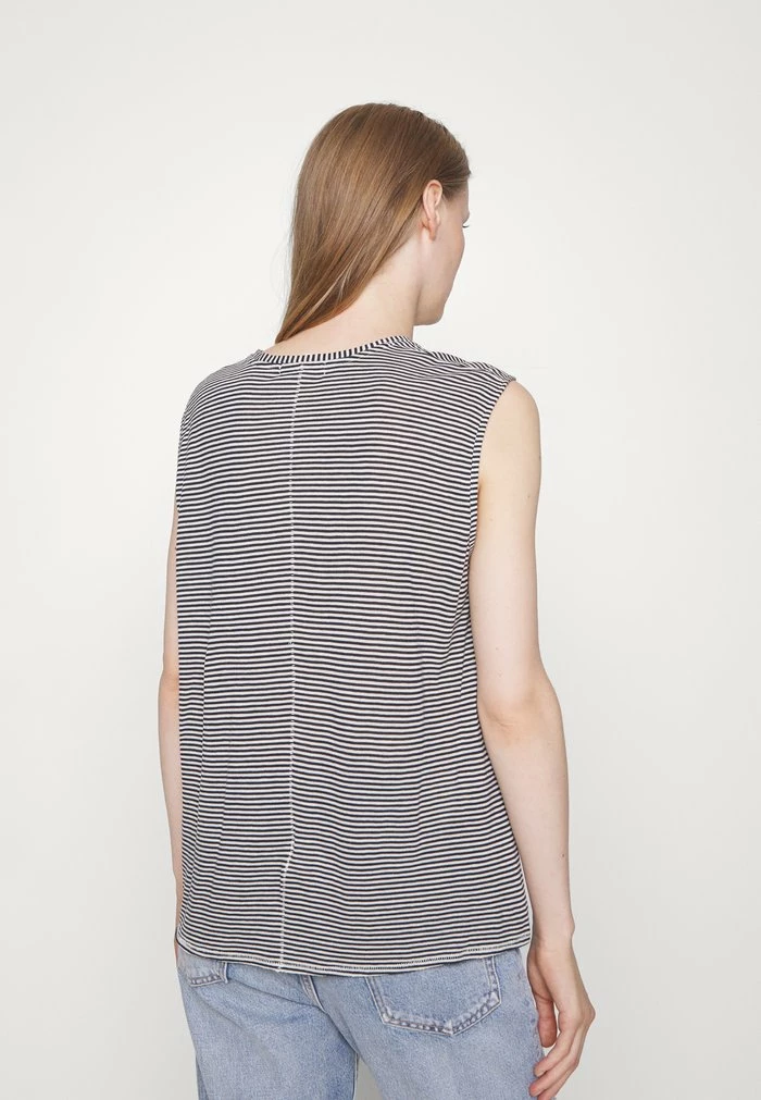 MICHAL MUSCLE TANK - Print T-shirt - navy/white Rag & Bone MICHAL MUSCLE TANK - Print T-shirt - Navy/white -US rag & bone Sales shop d895aa36b4d34ffab6a9df608674c7ad