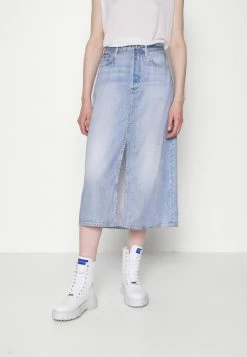 Rag & Bone LIQUID MIRAMAR MIDI SKIRT - A-line Skirt - Blue Denim -US rag & bone Sales shop d9155c8a95534601969a6aaf3d261193