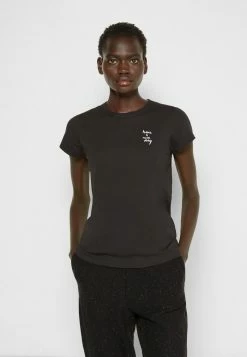 Rag & Bone HAVE A NICE DAY TEE WHITE LABEL - Basic T-shirt - Black