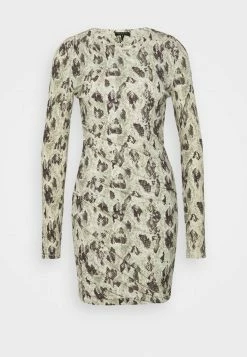 Rag & Bone POPPY DRAPED MINI DRESS - Jersey Dress - Mottled Beige