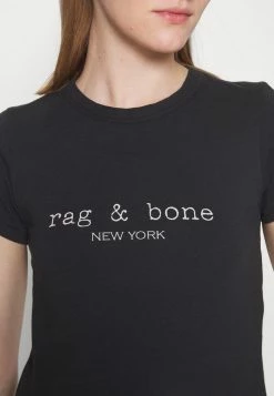 Rag & Bone LOGO BABY TEE - Print T-shirt - Black -US rag & bone Sales shop ea7a018a4d1a4cc9b689e645b78828ac