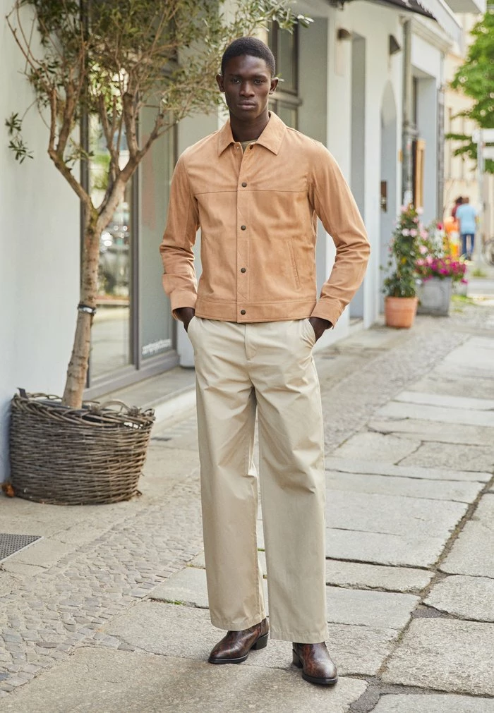 OWEN JACKET - Leather jacket - tan Rag & Bone OWEN JACKET - Leather Jacket - Tan -US rag & bone Sales shop f23a6658c01145638fc2fec7f72aa82b